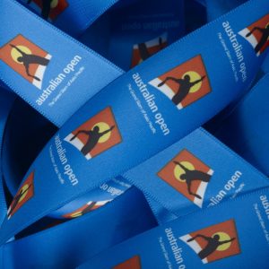 Custom Exact Colour Matched Print on Ribbon Dyed to PMS Colour 36mm