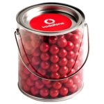 Big PVC Bucket with Orange Choc Drops 800g
