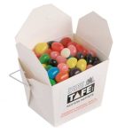 White Cardboard Noodle Box with Mini Jelly Beans 100g