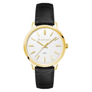 Ladies Dress Watch (Gold), Leather Strap