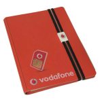 A6 Bonded leather replaceable book with elastic and clip