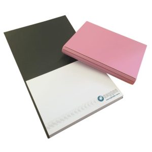 Recycled Leather Combination Unprinted Cover 100x75mm 2 Col Pad