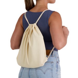 Calico Drawstring Library Backpack
