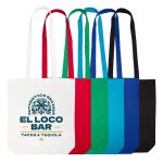 Coloured Cotton Long Handle Bag