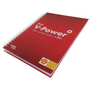 A4 Hard Cover Wiro Bound Book 100 Leaf 4 Col Cover 1 Col Pad