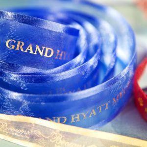 Custom Printed Organza Ribbon 38mm Satin Edge