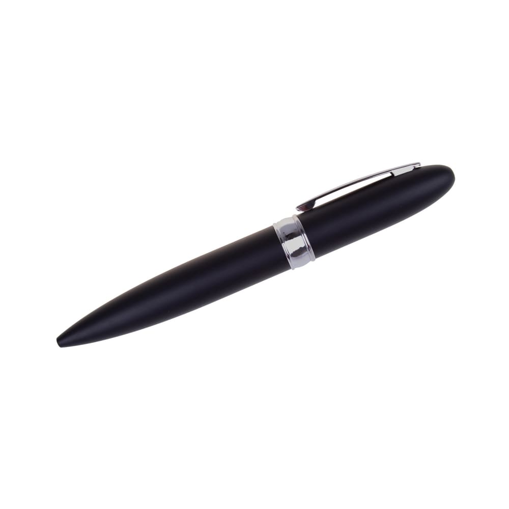 A black pen with a sleek design and shiny silver detailing. The pen features a USB flash drive. Mouton Flash Drive Pen - Image 1