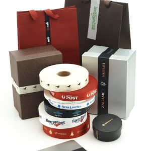 Custom Printed Sticky Backed Satin Ribbon 48mm
