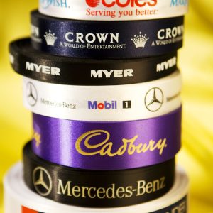 Custom Printed Eco Single Sided Satin Ribbon 15mm