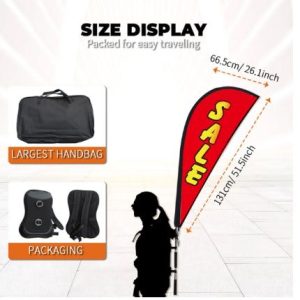 Small Single Sided BackpackTear Drop Banner