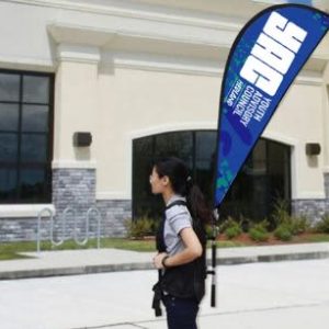 Small Double Sided Backpack Tear Drop Banner