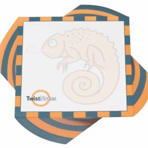 100x100mm Twist Note - 3 Colour Print - 150 Leaf (Half Twist)