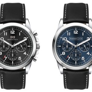 Chrono Unisex Watch, Leather Strap