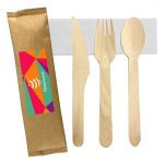 4pcs Wooden Cutlery Set