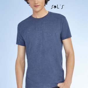 T shirt men's round neck 100% semi combed ring spun cotton close fit Imperial