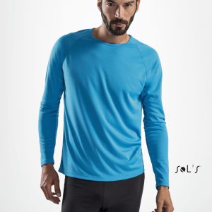T shirt long sleeve men's 100% breathable polyester SPORTY