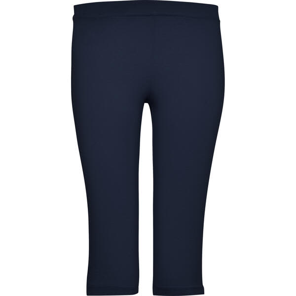 Mid-length leggings in navy blue with a simple design and an unembellished waistband. Carla Mid-Length Leggings - Image 1