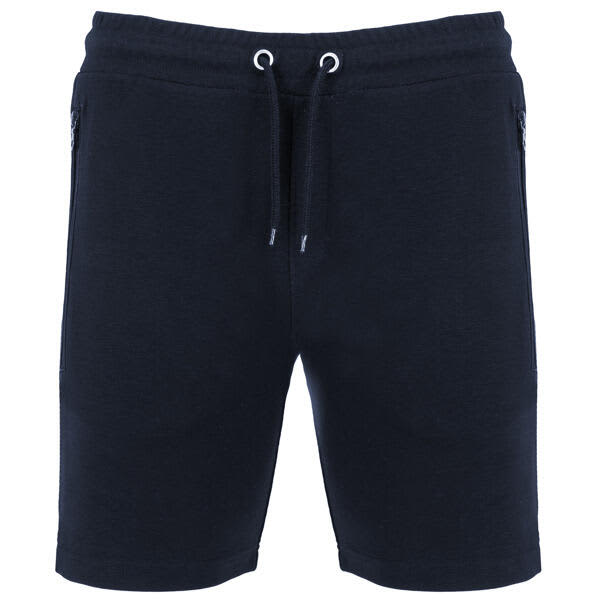 Dark navy shorts with a drawstring waistband and side pockets. Features a logo on the design. Betis Shorts - Image 1