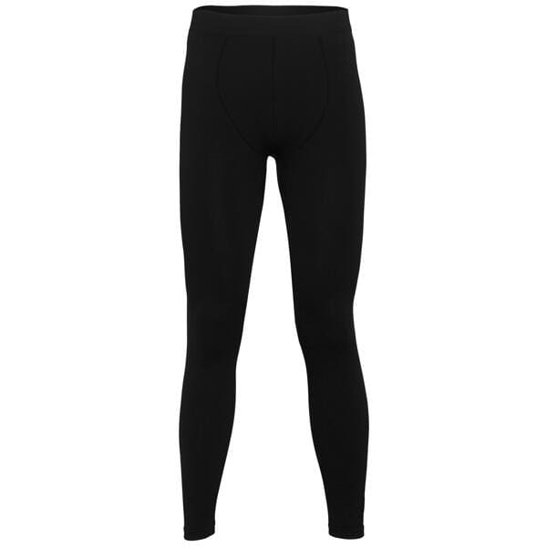 Black leggings featuring a snug fit and a design that includes a logo. Suitable for various activities. Better Leggings - Image 1