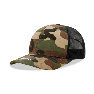 6 Panel Mid Profile Structured Camo Trucker