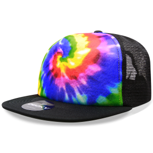 5 Panel High Profile Structured Tie Dye Trucker