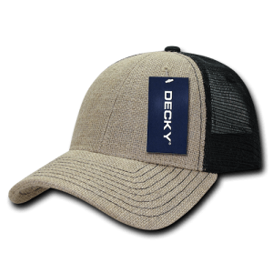 6 Panel Low Profile Structured Jute Trucker