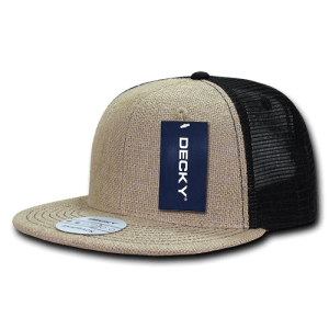 6 Panel High Profile Structured Jute Trucker