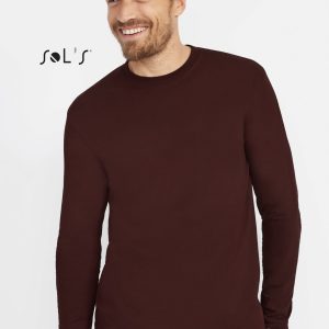 T shirt long sleeve Men's ribless cuffs 100% semi combed ring spun cotton MONARCH