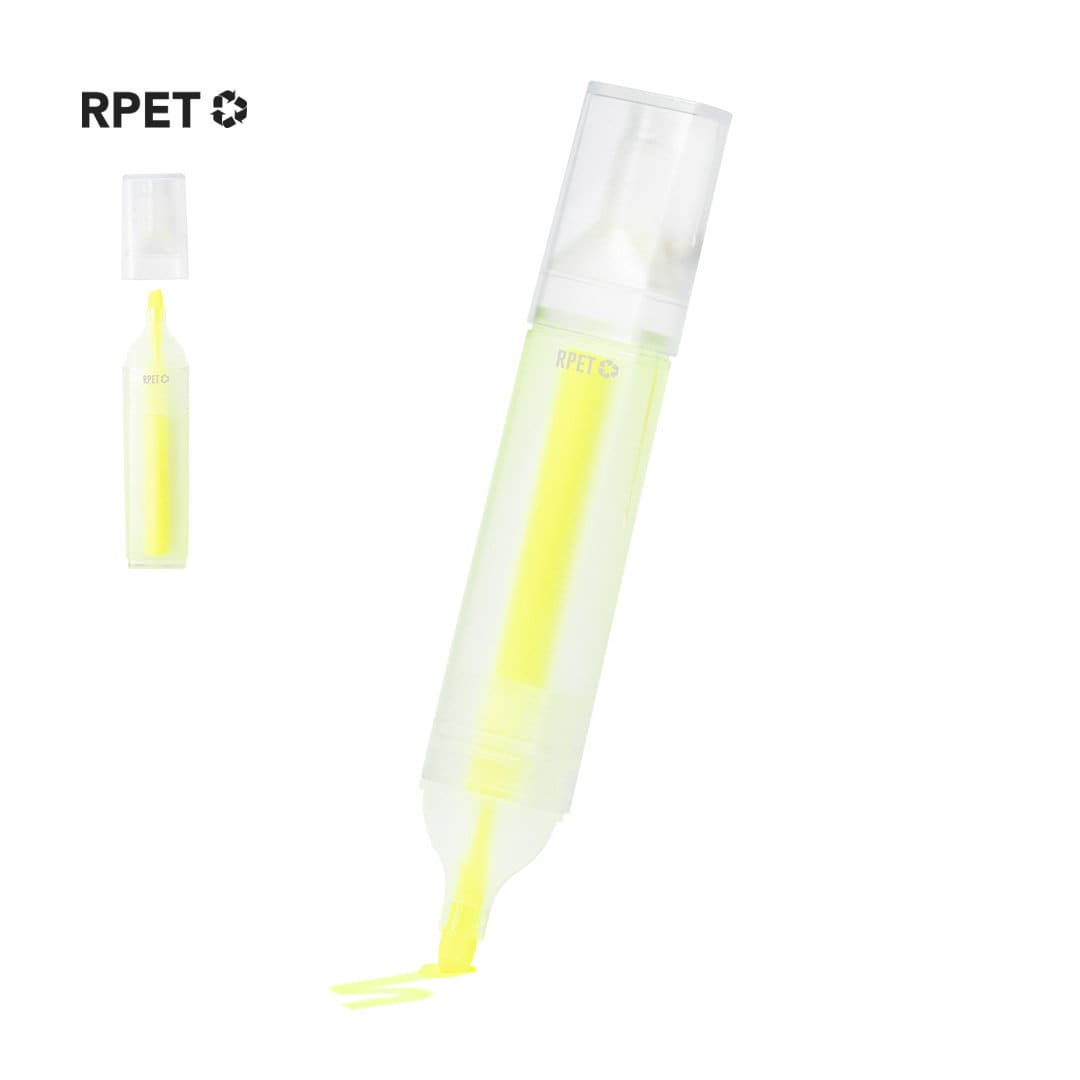 A drink bottle in a translucent yellow colour with a clear cap and an inner straw, featuring a logo. Conrad - Image 1