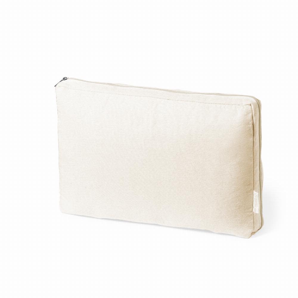 A cushion in a soft beige colour, featuring a zip closure along one edge. Drift - Image 1