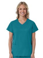 Red Panda Womens Mock Wrap Top