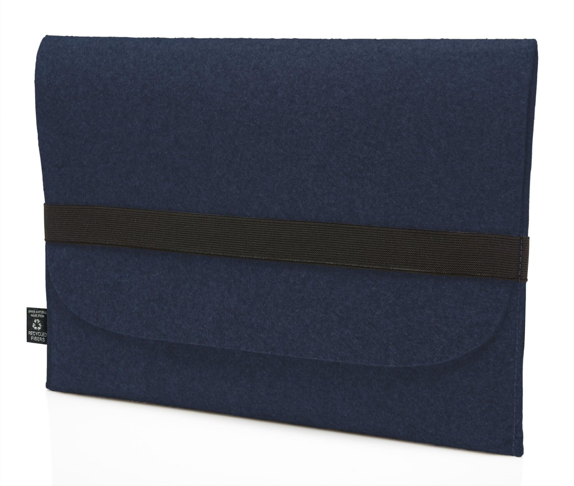 A navy laptop sleeve with a black strap and a small logo on the side. The material appears to be felt. ModernClassic Sleeve M - Image 1