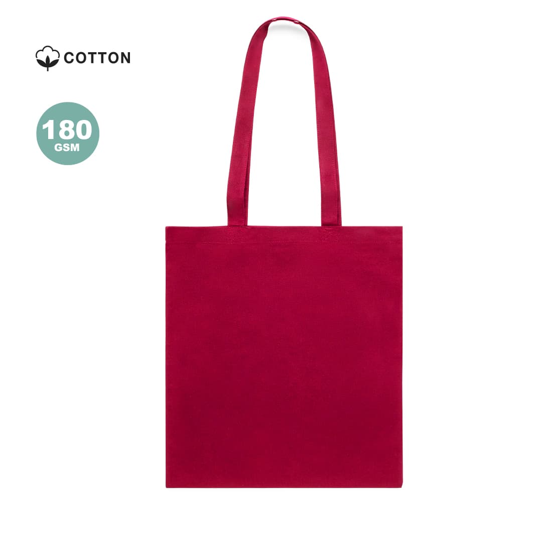 A red tote bag made from cotton, featuring sturdy straps and a plain design. Kaiba Bag - Image 1