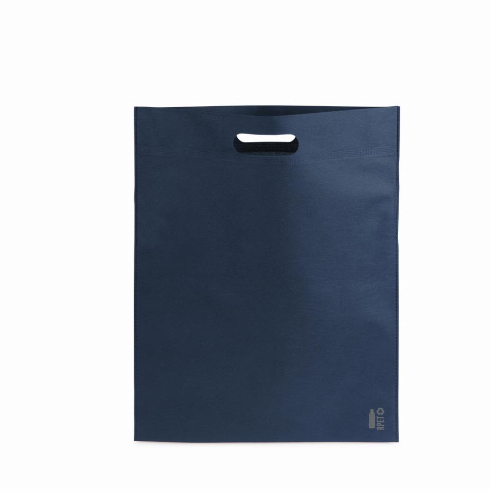 A navy blue tote bag with a handle, featuring a simple design and a small logo in the corner. Dromeda - Image 1