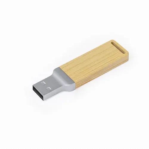 A wooden USB drive with a silver connector, featuring a sleek, minimalist design. Narvik 16GB - Image 1