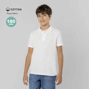 Charles Kids White Polo Shirt