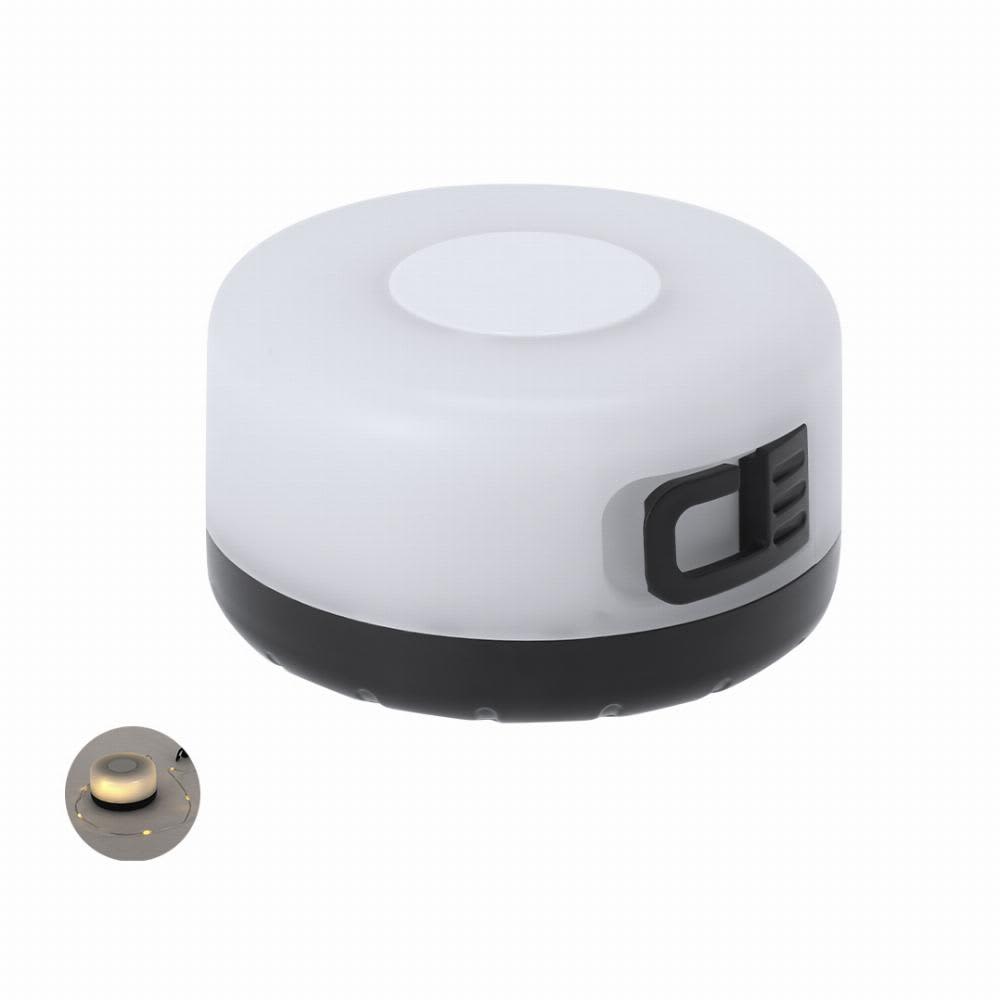 A drink bottle featuring a white and black design with a round, smooth top and a side clip. Includes a logo. Lukkas - Image 1
