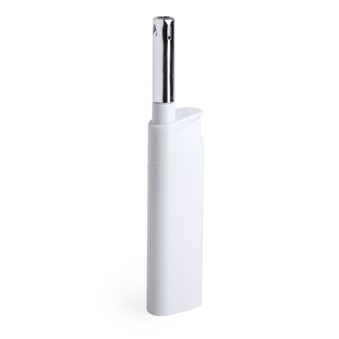 A white kitchen lighter with a metallic nozzle and a compact design. It features a simple, sleek appearance. Rosser Kitchen Lighter - Image 1