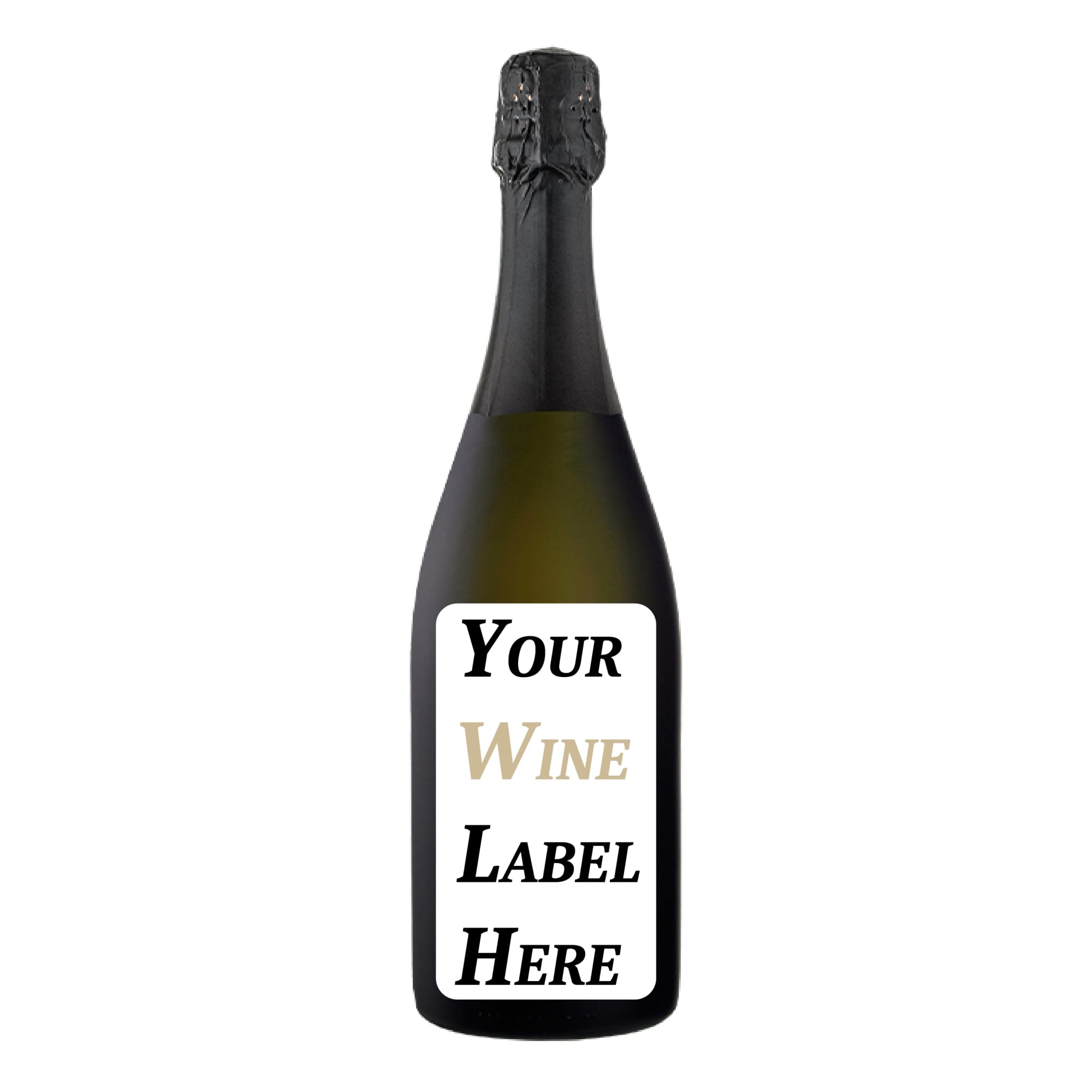 A drink bottle of sparkling Chardonnay Pinot Noir, featuring a black and white label. The bottle has a cork and foil closure. De Bortoli NV Sparkling Brut - Image 1