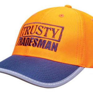 Luminescent Safety Cap with Reflective Trim