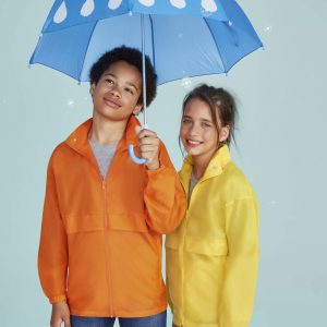 Rain coat KIDS 100% nylon , hood water reppellent material SURF