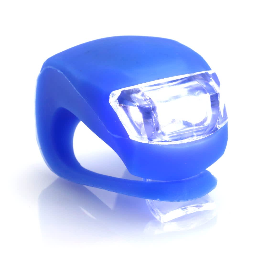 A blue Myrto Torch with a compact design and clear light, featuring a logo on the surface. Myrto Torch - Image 1