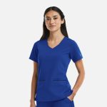 Matrix Pro Womens Curve V-Neck Top/Metallic Detail