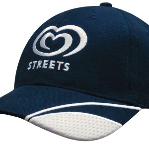 Brushed Heavy Cotton with Mesh Inserts on Peak