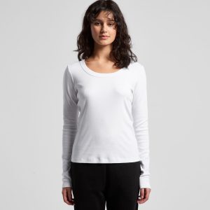 Wo's Organic Baby Rib L/S Tee