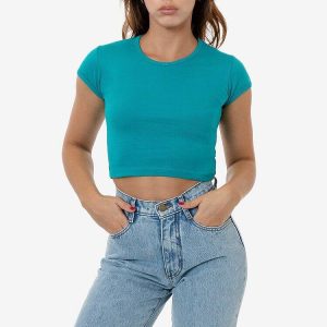 Cap Sleeve Baby Rib Crop Top