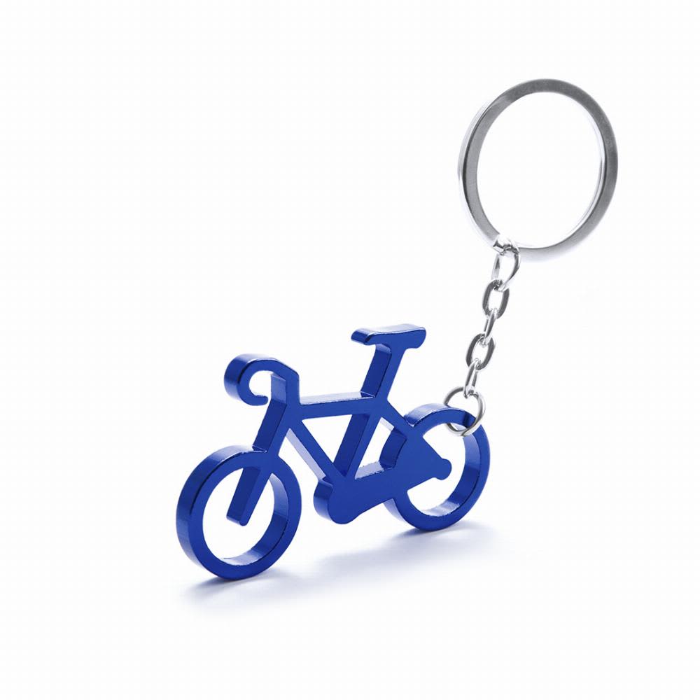 A blue bicycle-shaped keyring attached to a silver chain. The keyring features a sleek, modern design. Ciclex - Image 1