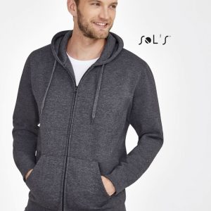 Hoodie Men's lined hood , hidden zip , 50% cotton , 50% polyester SEVEN