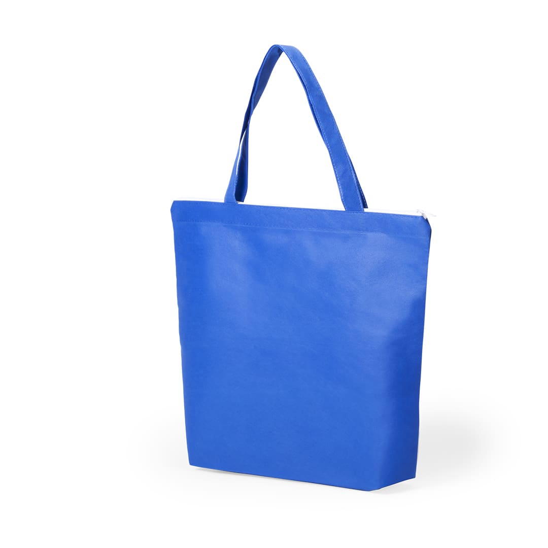 A blue tote bag with handles and a zip closure, featuring a simple design and no visible branding. Kastel Bag - Image 1