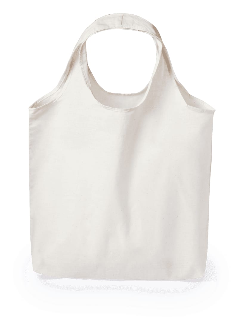 A tote bag in a light beige colour with short handles and a simple design, featuring a logo. Welrop Bag - Image 1